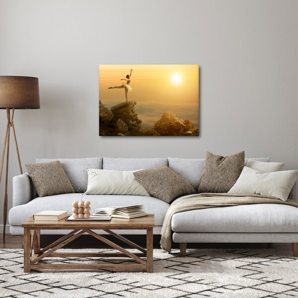 Obraz - Baletka na skále (70x50 cm)