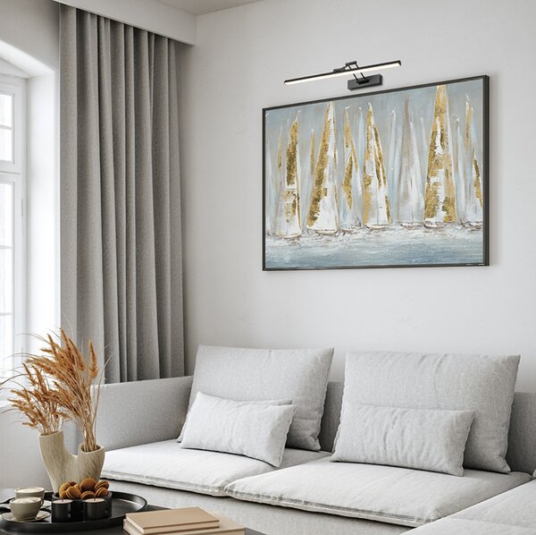 RED - DESIGN RENDL RENDL FRIDA LED nástěnná lampa, nad obraz matná černá R14152