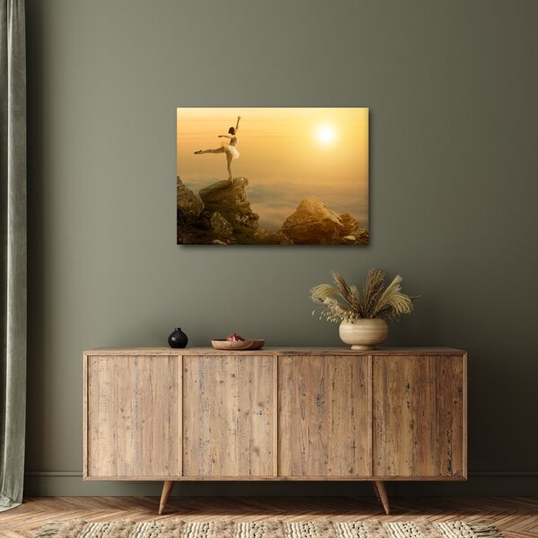 Obraz - Baletka na skále (70x50 cm)
