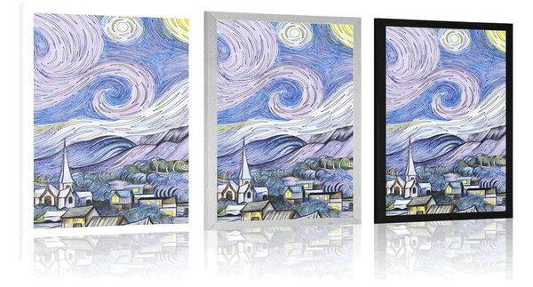 Plakát reprodukce Hvězdná noc - Vincent van Gogh