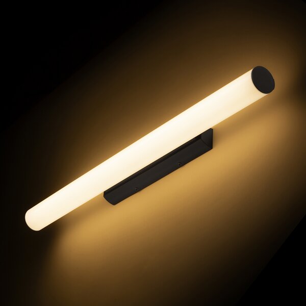 RED - DESIGN RENDL RENDL RIVIER LED nástěnná lampa, podélná černá/mléčný akryl R14492