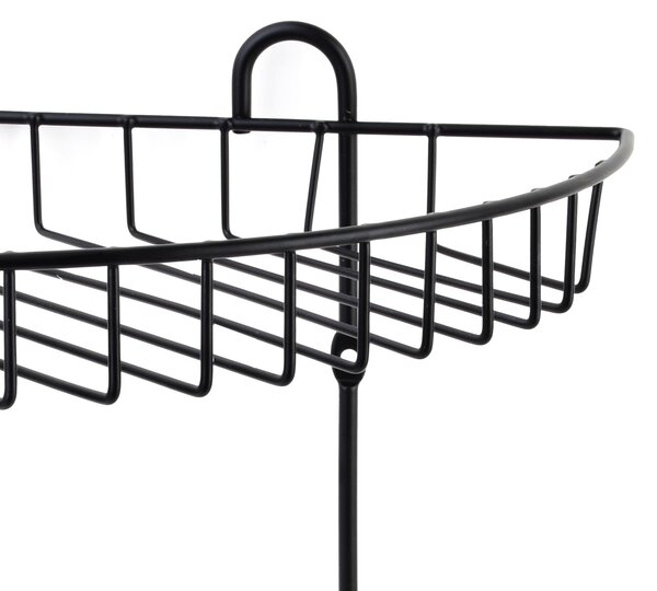Bathlab Rohová koupelnová polička CARL BLACK 22x28,5 cm černá