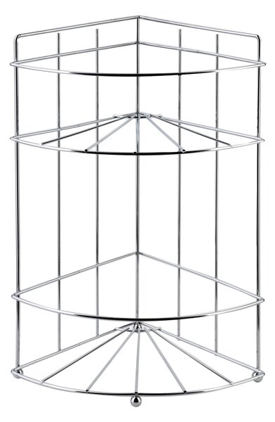 Bathlab Rohová koupelnová polička CARL SILVER 18,5x26 cm stříbrná