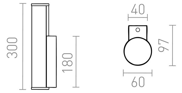 RED - DESIGN RENDL RENDL STELLA LED nástěnná lampa, koupelnová IP44 chrom R14519