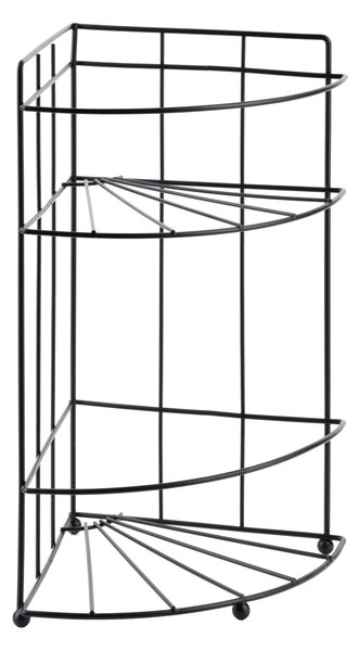 Bathlab Rohová koupelnová polička CARL BLACK 18,5x26 cm černá
