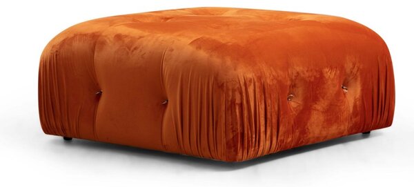 Hanah Home Rohová modulární sedací souprava Bubble 288 cm s taburetem samet oranžová