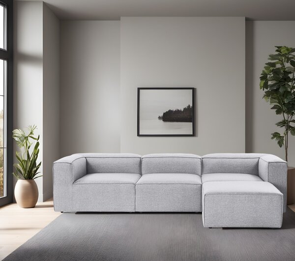 Hanah Home Rohová sedací souprava Fora 296 cm šedá pravá