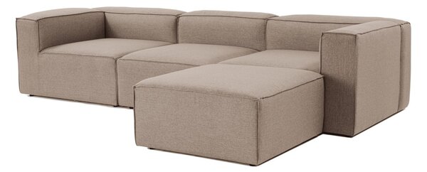 Hanah Home Rohová sedací souprava Fora 296 cm hnědá pravá
