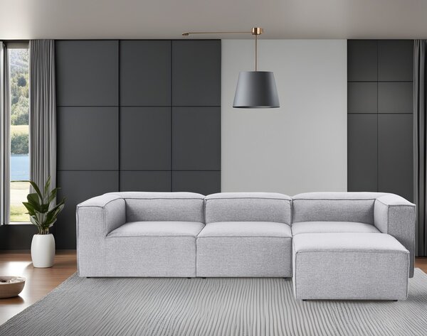 Hanah Home Rohová sedací souprava Fora 296 cm šedá pravá