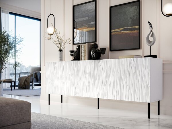 HALMAR Komoda Jungle 190 cm bílá/černá