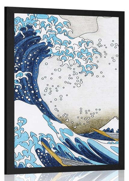 Plakát reprodukce Velká vlna z Kanagawa - Kacušika Hokusai