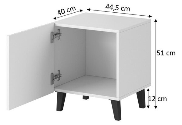 HALMAR Noční stolek Pafos 40 cm černý