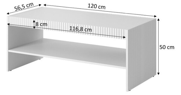 HALMAR Konferenční stolek Pafos 120 cm bílý