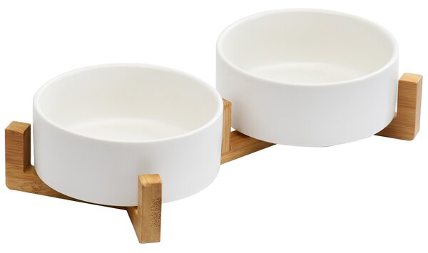 Tutumi Sada 2 ks keramických misek pro psy a kočky Jax 450 ml bílá