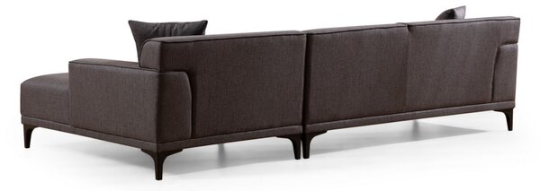 Hanah Home Rohová sedací souprava Petra 250 cm antracitová pravá