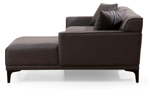 Hanah Home Rohová sedací souprava Petra 250 cm antracitová pravá
