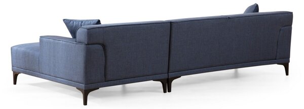 Hanah Home Rohová sedací souprava Petra 250 cm modrá pravá
