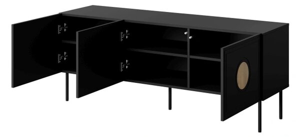 HALMAR Televizní stolek Palazzo 150 cm černý/dub craft