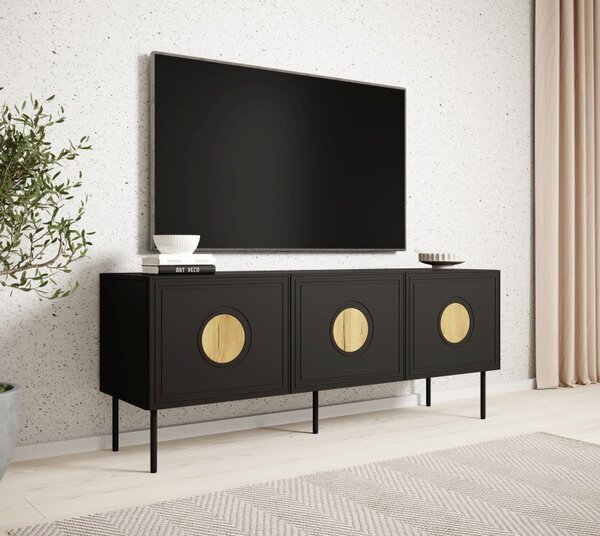 HALMAR Televizní stolek Palazzo 150 cm černý/dub craft