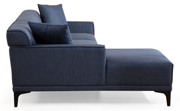Hanah Home Rohová sedací souprava Petra 250 cm modrá levá