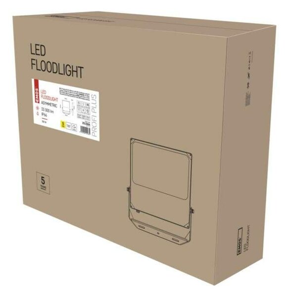 EMOS LED reflektor ASIMO 300 W, černý, neutrální bílá ZS1300A