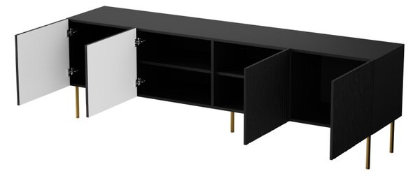 HALMAR TV stolek Jungle 190 cm černý/zlatý