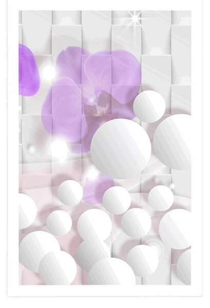 Plakát orchidej na abstraktním pozadí