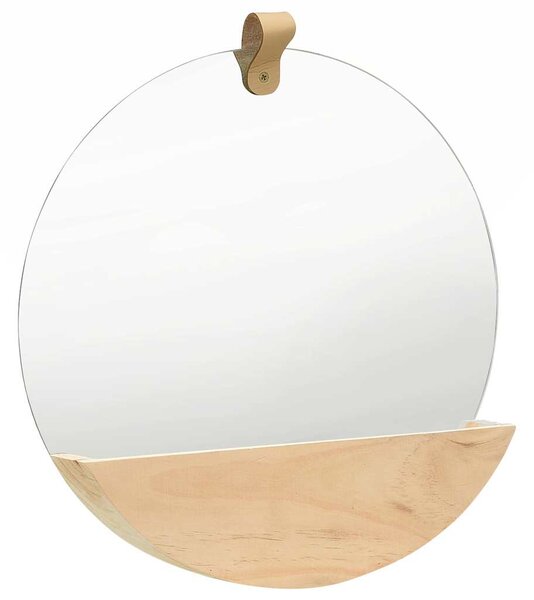 Nástěnné zrcadlo masivní borovice 35 cm 322801
