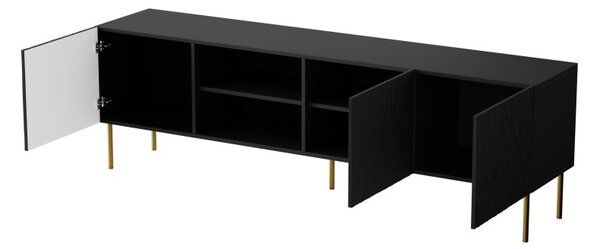 HALMAR TV stolek Jungle 190 cm černý/zlatý
