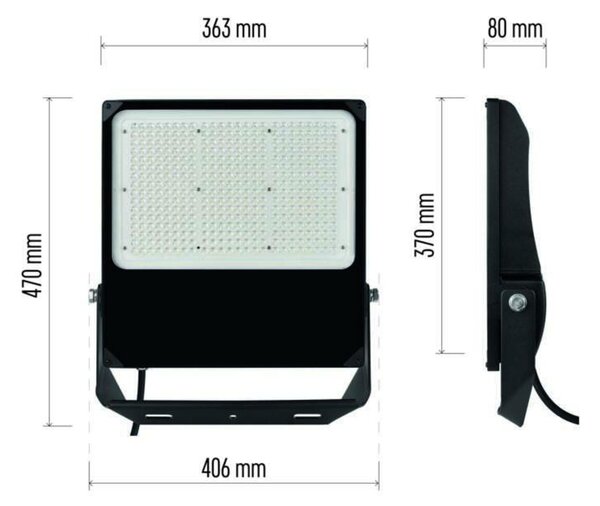 EMOS LED reflektor ASIMO 300 W, černý, neutrální bílá ZS1300A