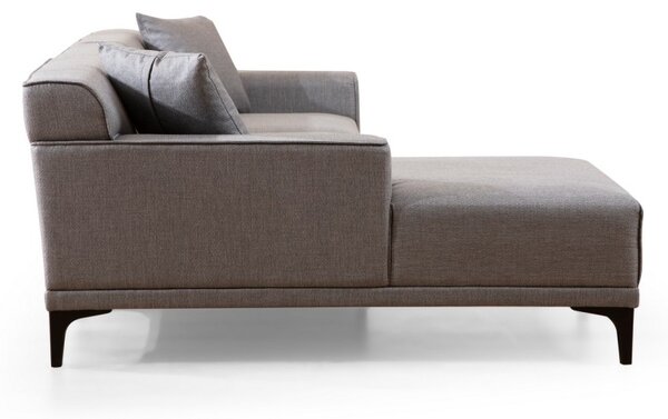 Hanah Home Rohová sedací souprava Petra 250 cm světle šedá levá