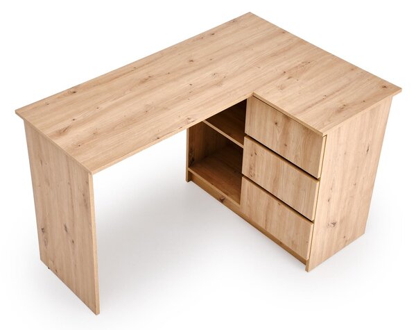 HALMAR Rohový psací stůl Bega dub artisan