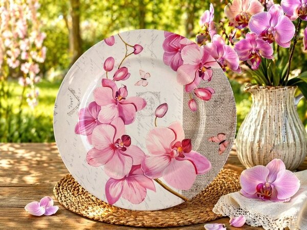 Talíř plechový Orchidej Ø 33 cm 2000330