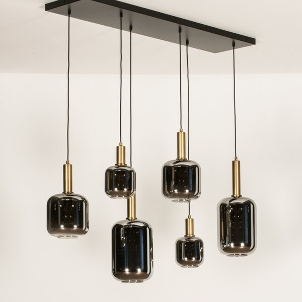 Závěsné luxusní skleněné svítidlo nad jídelní stůl Luce de Gold Paris Glass 6 (LMD)