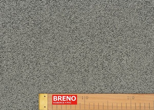 Breno Metrážový koberec SOLAR 75 šedý, šíře 400 cm, Šedá