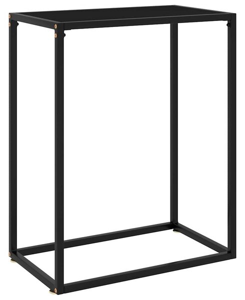 Konzolový stolek černý 60 x 35 x 75 cm tvrzené sklo 322804
