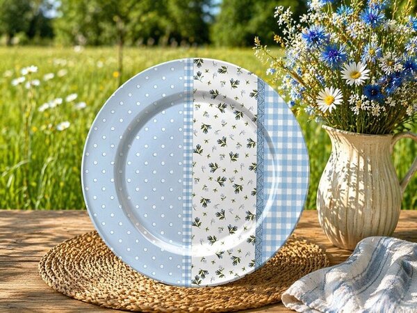 Dekorační talíř Lilly světle modrý Ø 33 cm 2000335
