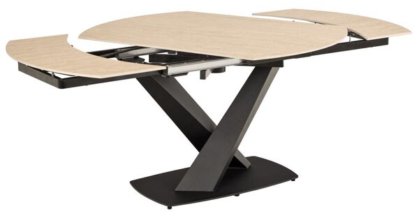 Actona Rozkládací jídelní stůl Morella 120/180 cm béžový/černý