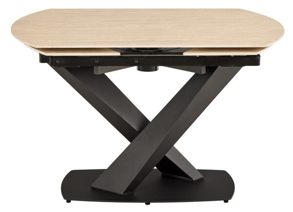 Actona Rozkládací jídelní stůl Morella 120/180 cm béžový/černý