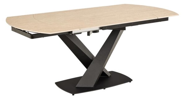 Actona Rozkládací jídelní stůl Morella 120/180 cm béžový/černý
