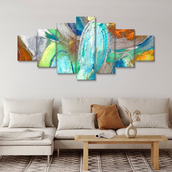 Obraz - Barevná abstrakce (210x100 cm)