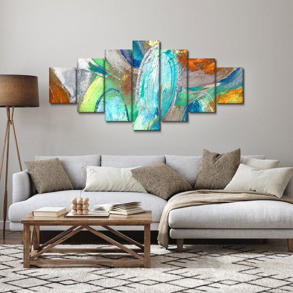 Obraz - Barevná abstrakce (210x100 cm)