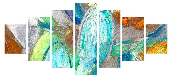 Obraz - Barevná abstrakce (210x100 cm)