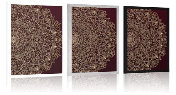 Plakát detailní ozdobná Mandala