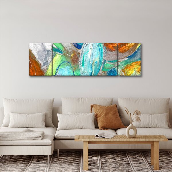 Obraz - Barevná abstrakce (170x50 cm)