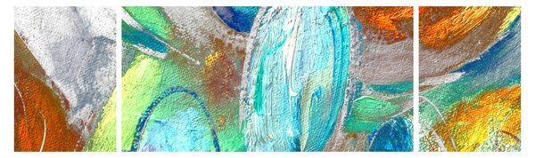 Obraz - Barevná abstrakce (170x50 cm)
