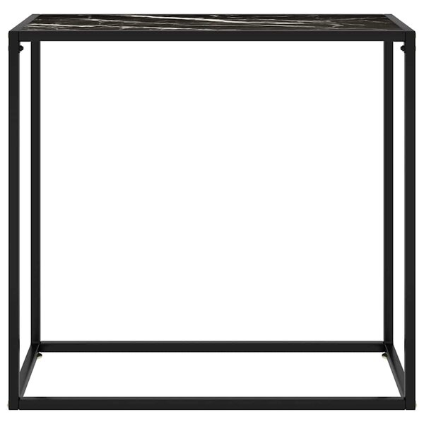 Konzolový stolek černý 80 x 35 x 75 cm tvrzené sklo 322810