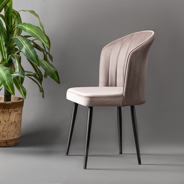 Kalune Design Sada 2 ks jídelních židlí Rubi černá/capuccino