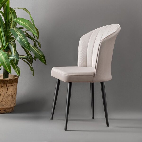 Kalune Design Sada 2 ks jídelních židlí Rubi černá/krémová