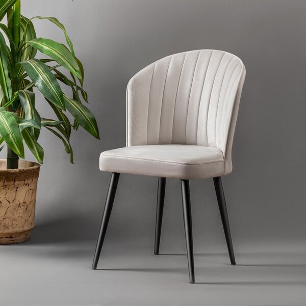 Kalune Design Sada 2 ks jídelních židlí Rubi černá/krémová